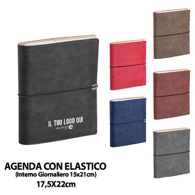 PB217-SDA (AGENDA ELASTICO GIORNALIERA) personalizzata