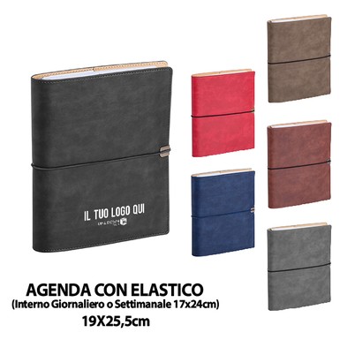 PB219-SET (AGENDA ELASTICO SETTIMANALE) personalizzata 